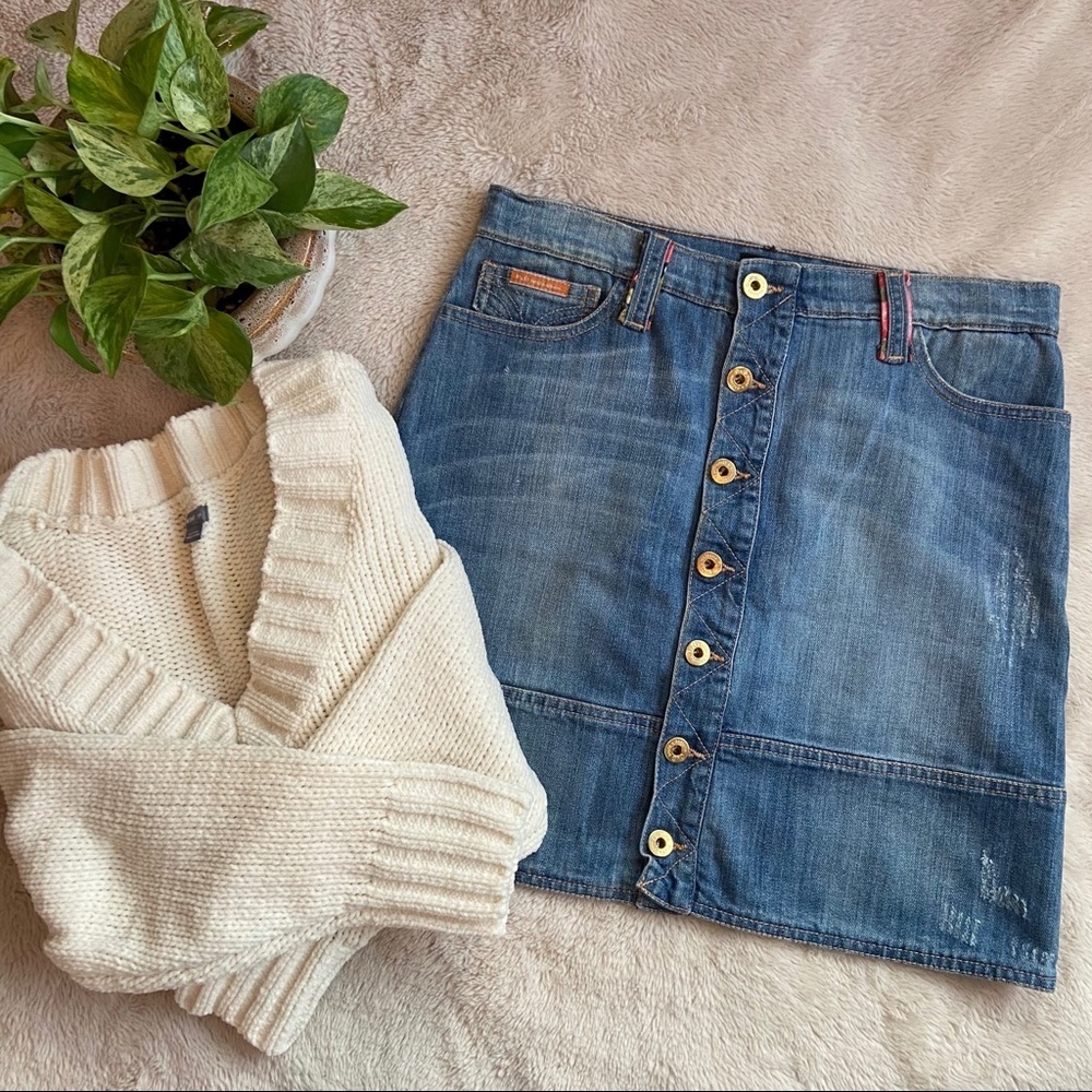 Y2K Dolce And Gabbana Denim Mini Skirt